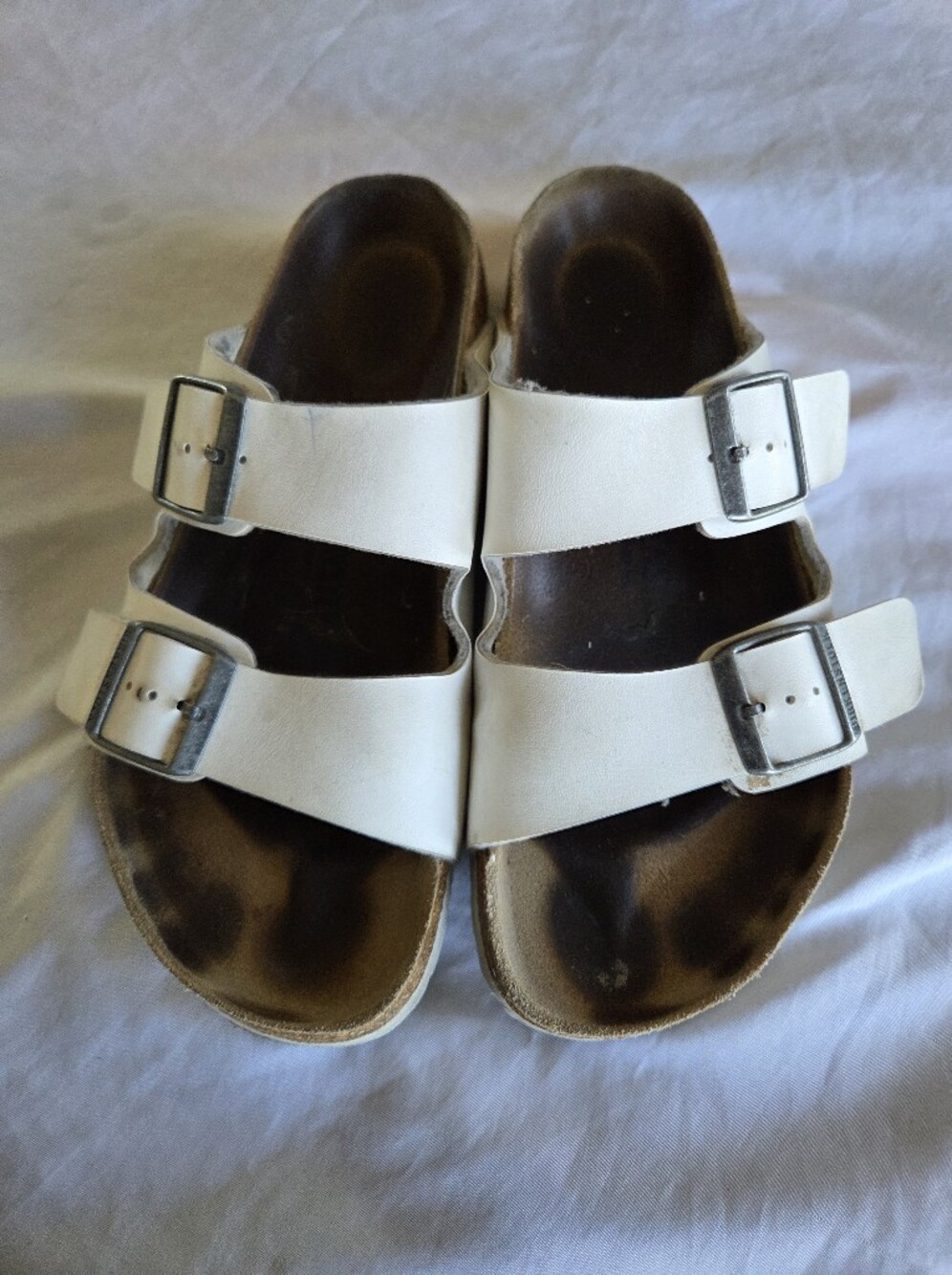 Birkenstock | Arizona White Double Buckle Sandals